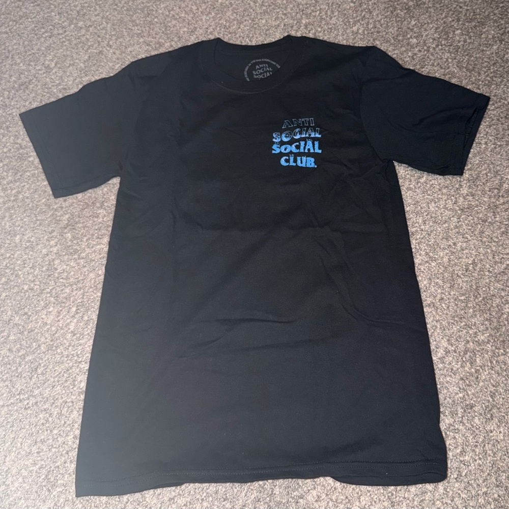Anti Social Social Club Black Tee with Blue